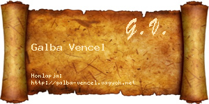 Galba Vencel névjegykártya